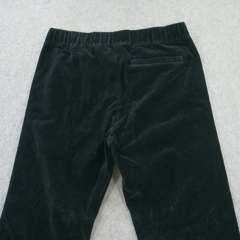 APC Pants Adult Extra Large Black Velvet Elastic Waist James Noir Flat Front New